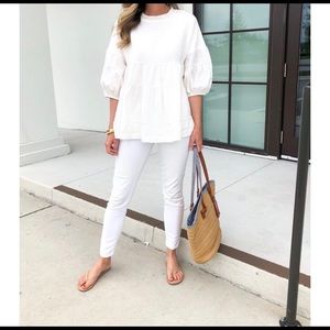 NWT white flowy blouse boho lined. Super cute!
